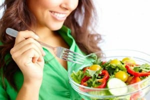 Intuitive Eating, Carbohydrate Diet, Lining Healthy,Hints to Lower them, A Woman enjoying eating salad.