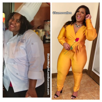 Kameo lost 50 pounds with healthy food and exercise