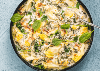 Spinach Artichoke Baked Chicken, Essentially a Delicious