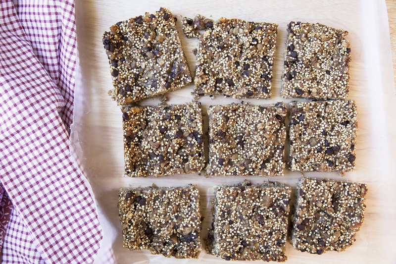 Quinoa recipes would feature chocolate bars