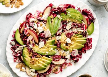 Radicchio Salad Recipe with Apple, Blue Cheese, and Avocado