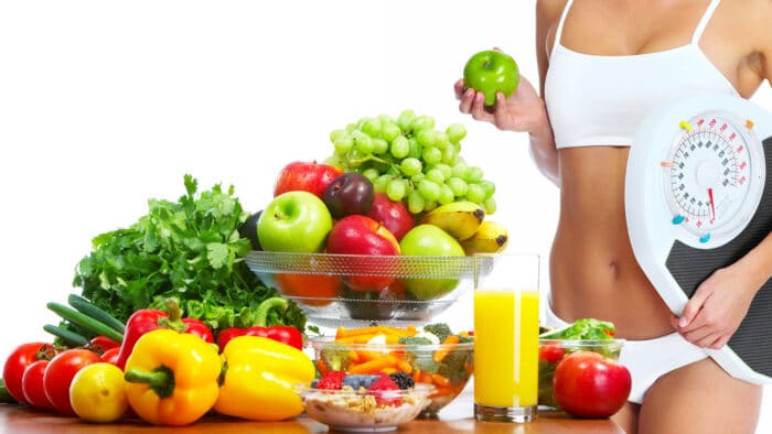 The fruits and vegetables on display for weight-loss and-diet
